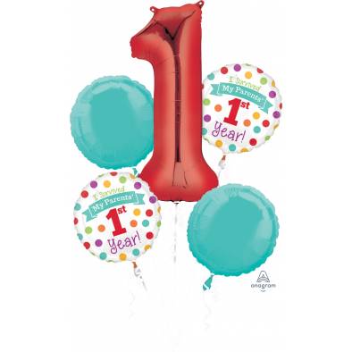 P75 1st Birthday A36083 Bouquet Foil Balloon